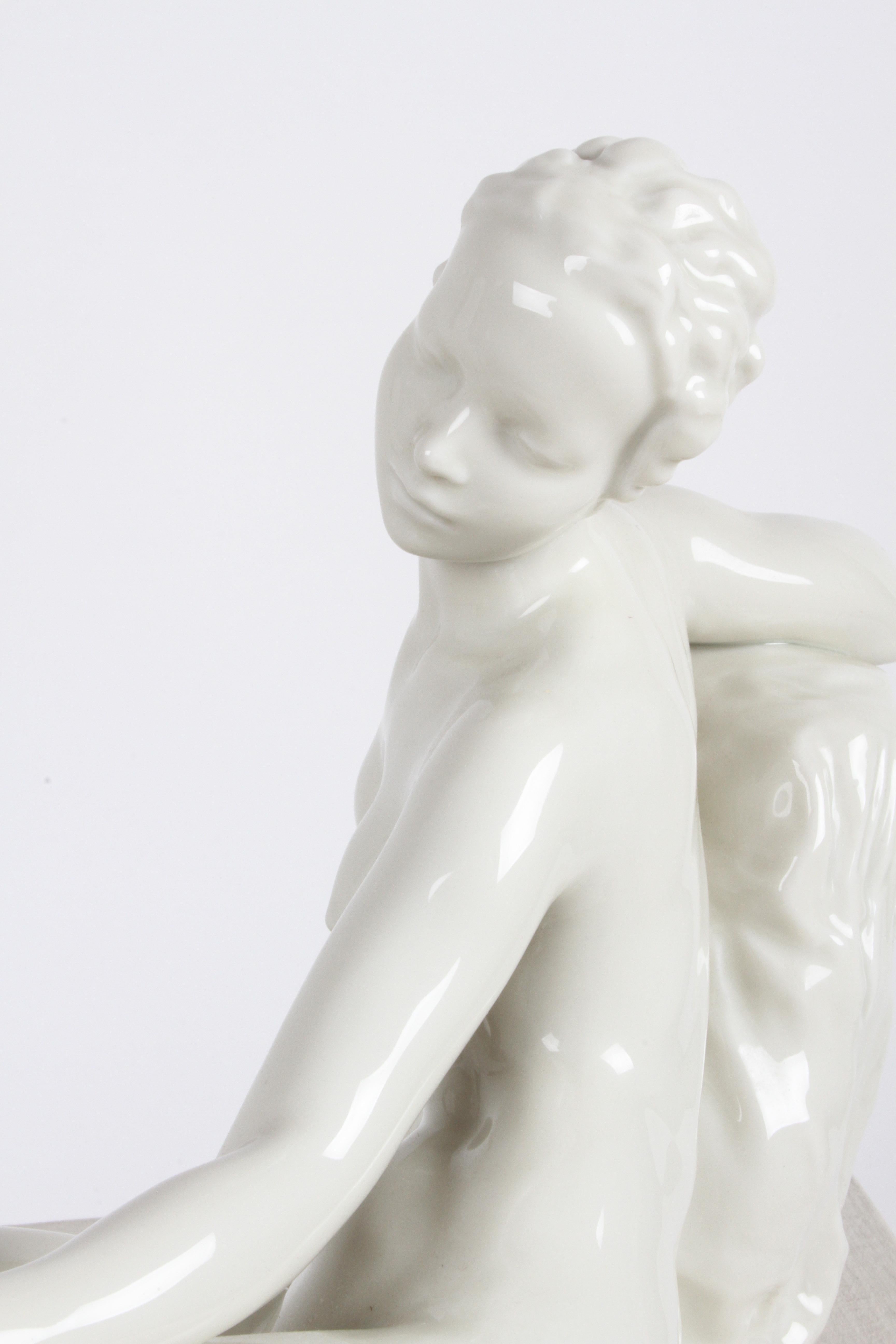 Rechteckige Aktfigur, Gustav Adolf Bredow für Rosenthal, Deutschland, Art déco 1934 im Angebot 4