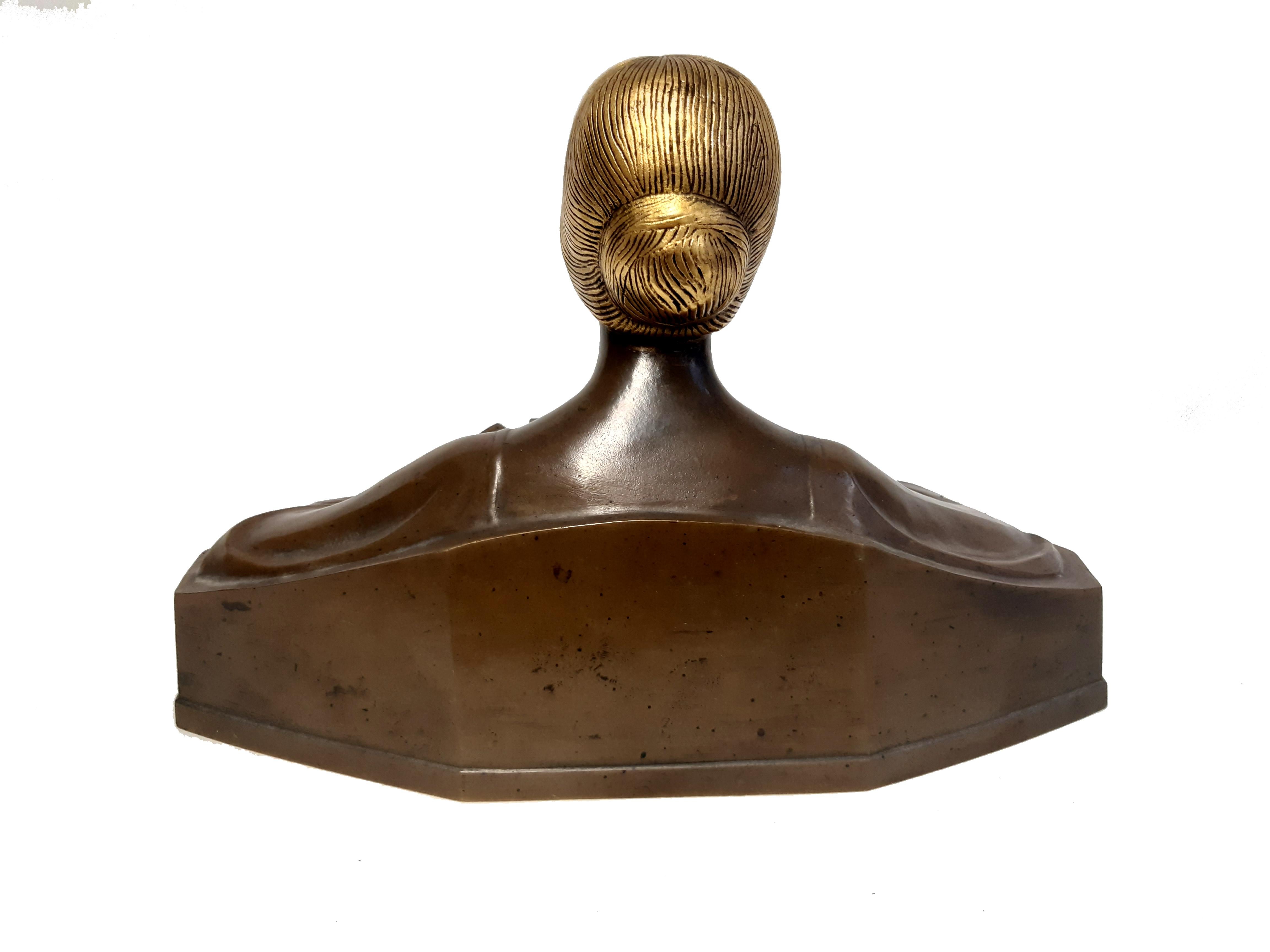 Gustav Adolf Bredow Jugendstilbüste Bronze 1902 For Sale 2