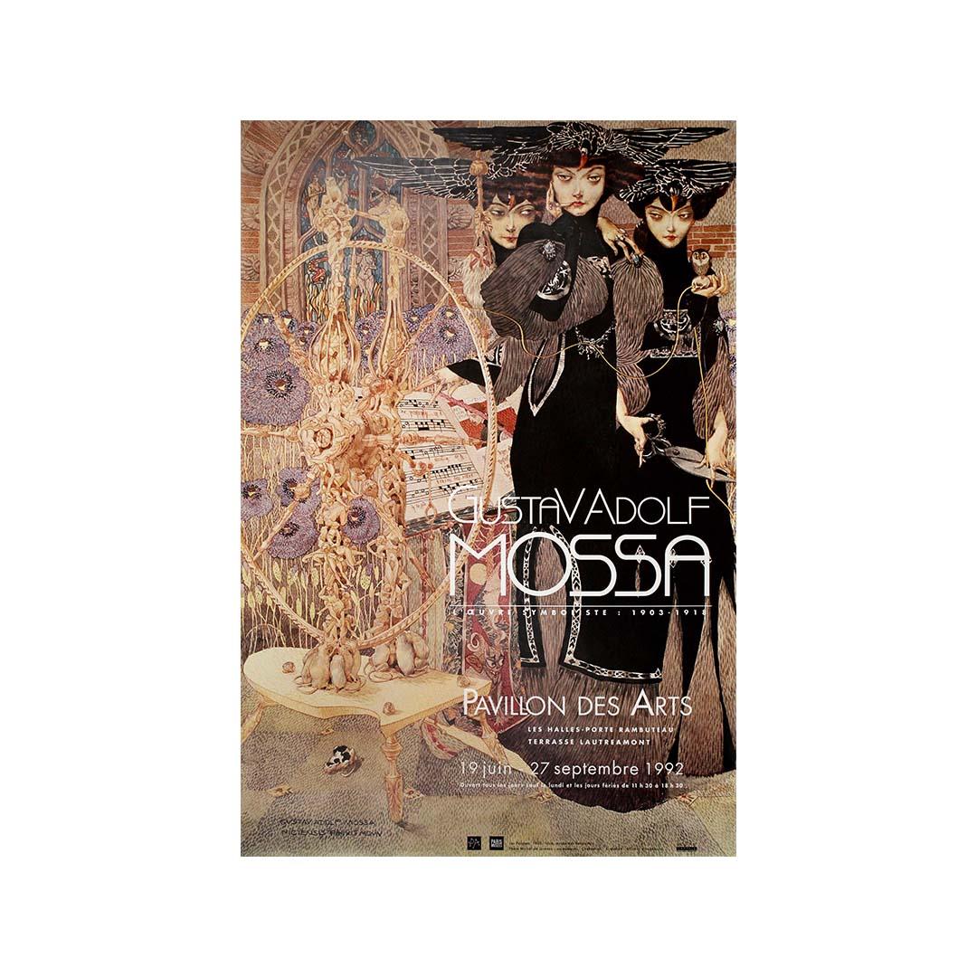 Original poster for the 1992 retrospective exhibition of Gustav-Adolf Mossa For Sale 1