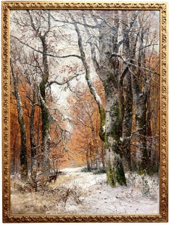 'Winter Silence - Düsseldorf 1894' by Gustav Adolf Schweitzer (1847 – 1914)