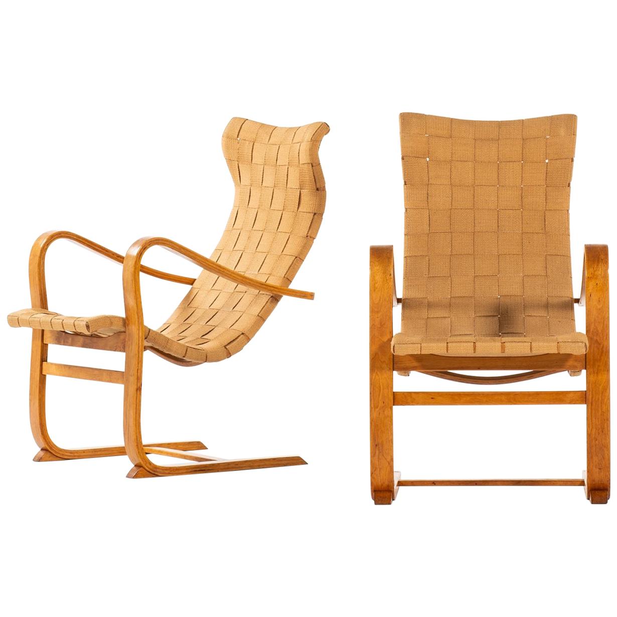 Gustav Axel Berg Easy Chairs Model Patronen Produced in Sweden