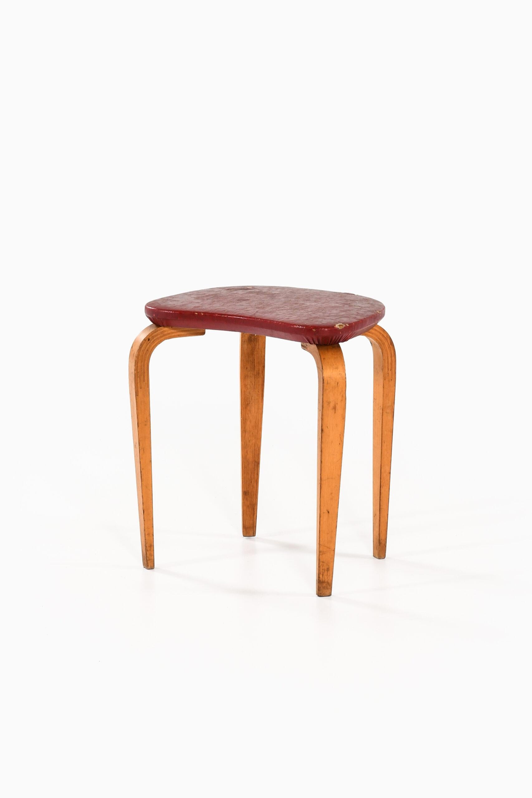 Rare stool by Gustav Axel Berg. Produced by Gustav Axel Berg (GA Berg) in Sweden.