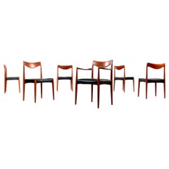 Gustav Bahus Bambi Danish Solid Teak Dining Chairs
