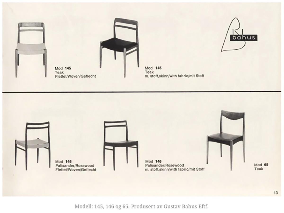 Gustav Bahus Dining Set, Extendable Round Table & 8 Chairs, Norway, 1960s For Sale 12