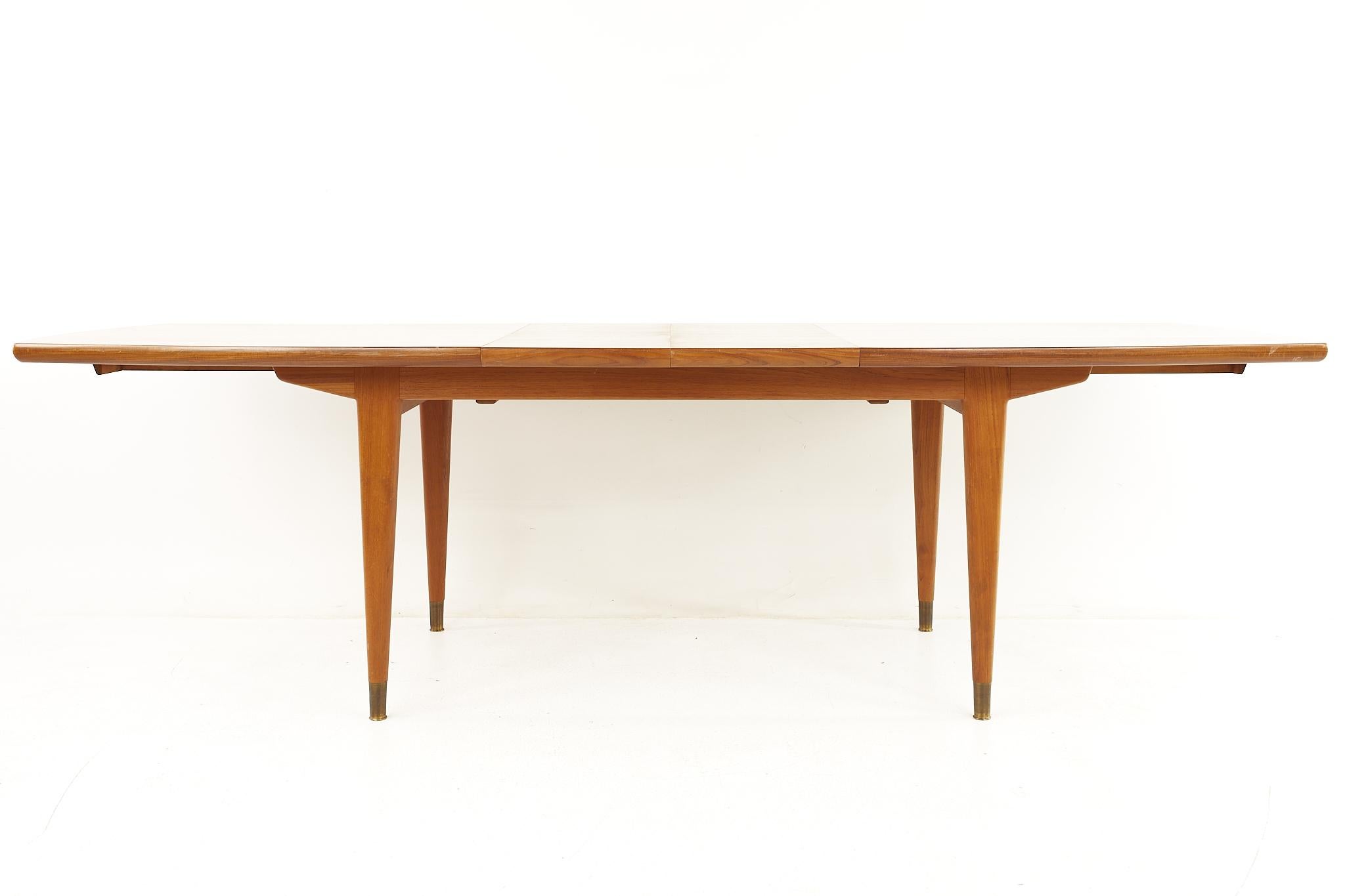 Gustav Bahus for Ingolf Bahus of Norway MCM Teak Dining Table with 3 Leaves 6