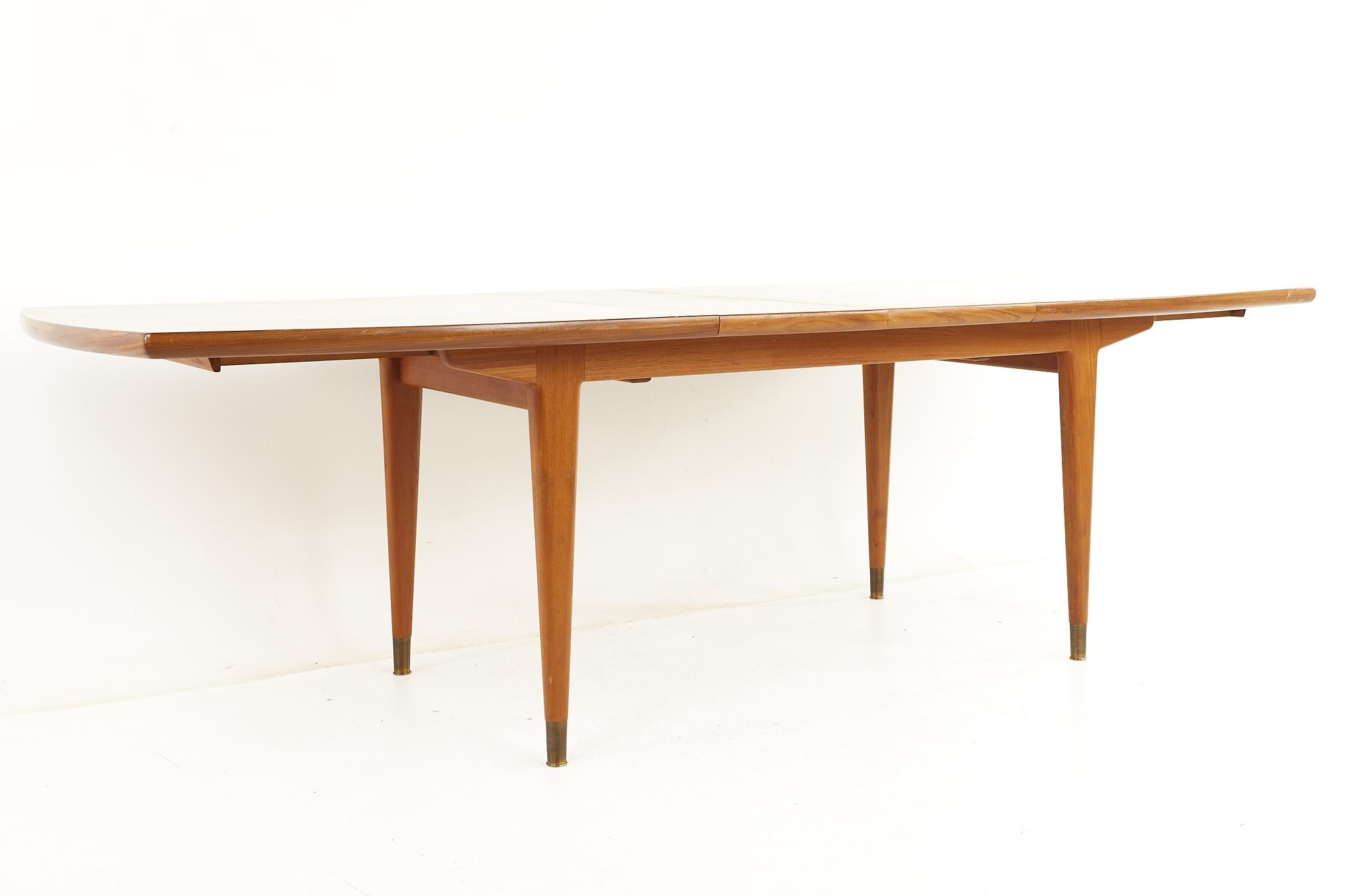 Gustav Bahus for Ingolf Bahus of Norway MCM Teak Dining Table with 3 Leaves 7
