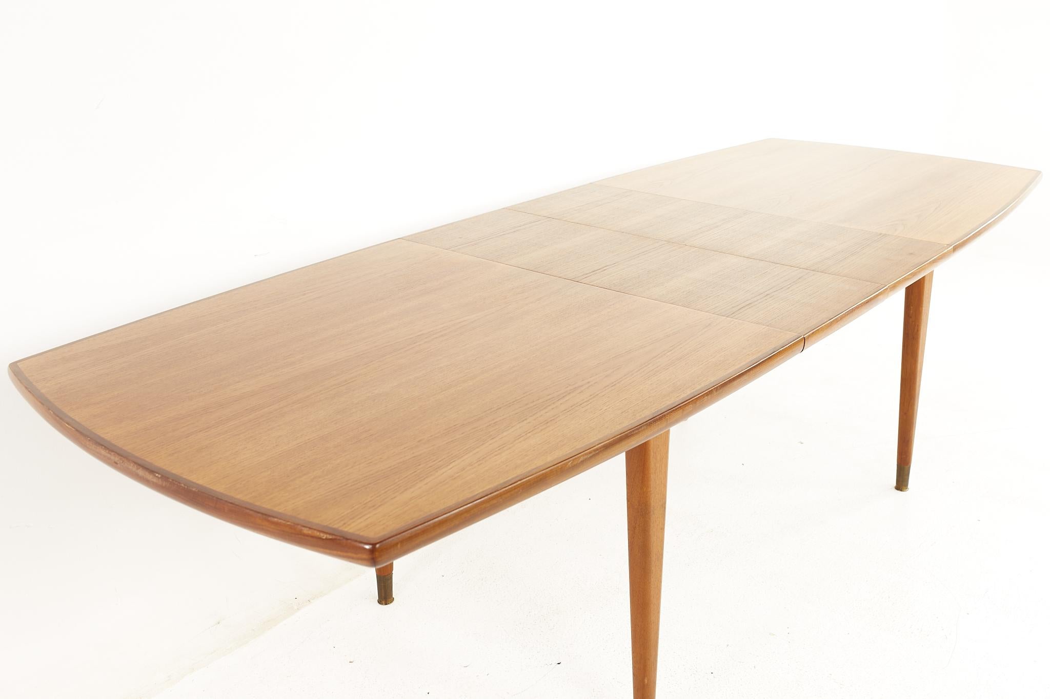 Gustav Bahus for Ingolf Bahus of Norway MCM Teak Dining Table with 3 Leaves 8