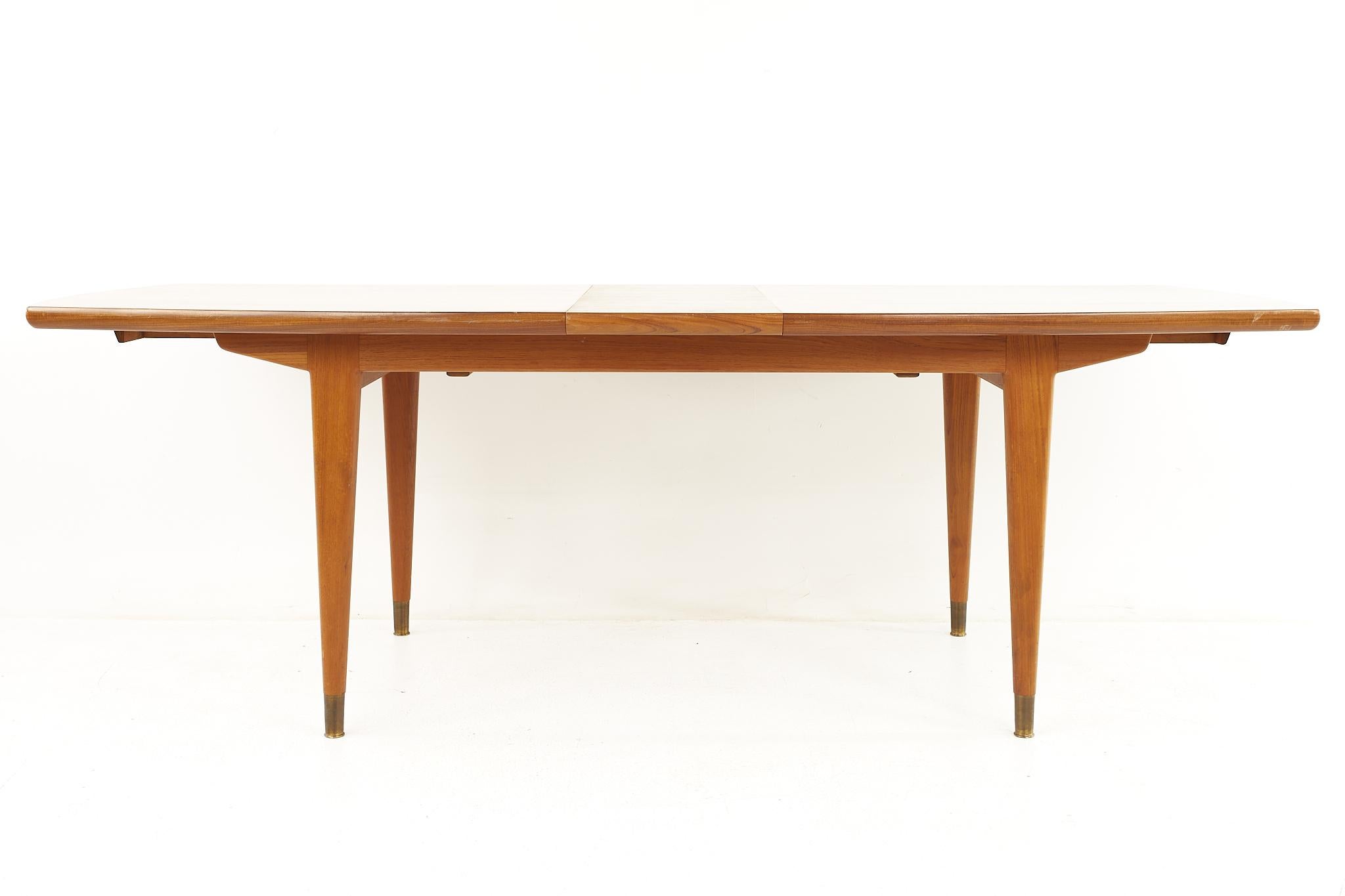 Gustav Bahus for Ingolf Bahus of Norway MCM Teak Dining Table with 3 Leaves 1