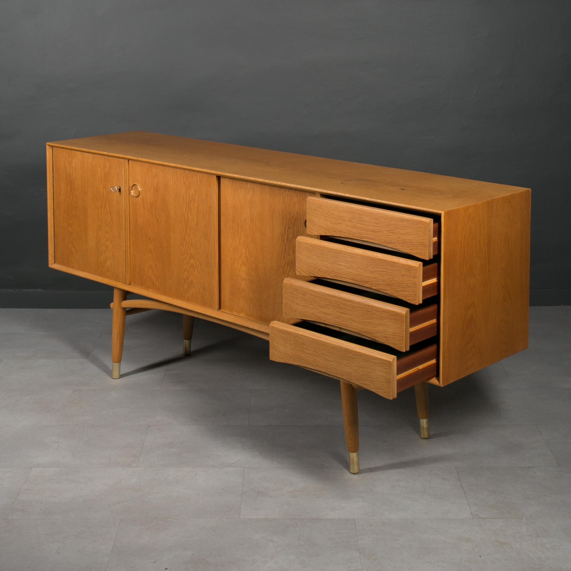Gustav Bahus Oak Sideboard, Scandinavian & MidCentury Modern Elegance For Sale 2