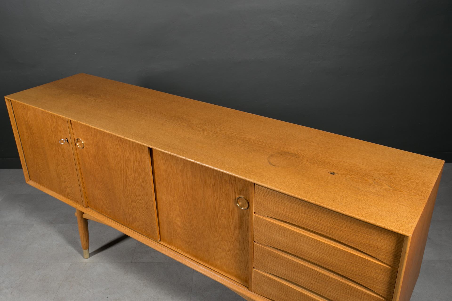 Gustav Bahus Oak Sideboard, Scandinavian & MidCentury Modern Elegance For Sale 5