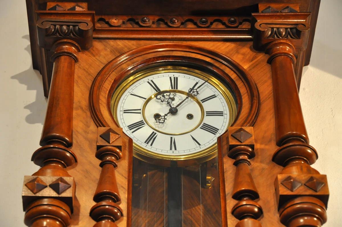 German Gustav Becker Wall Clock, 1895