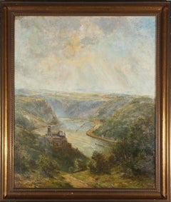 Gustav Behre (1903-1973) - Oil, Rhine landscape With the Loreley