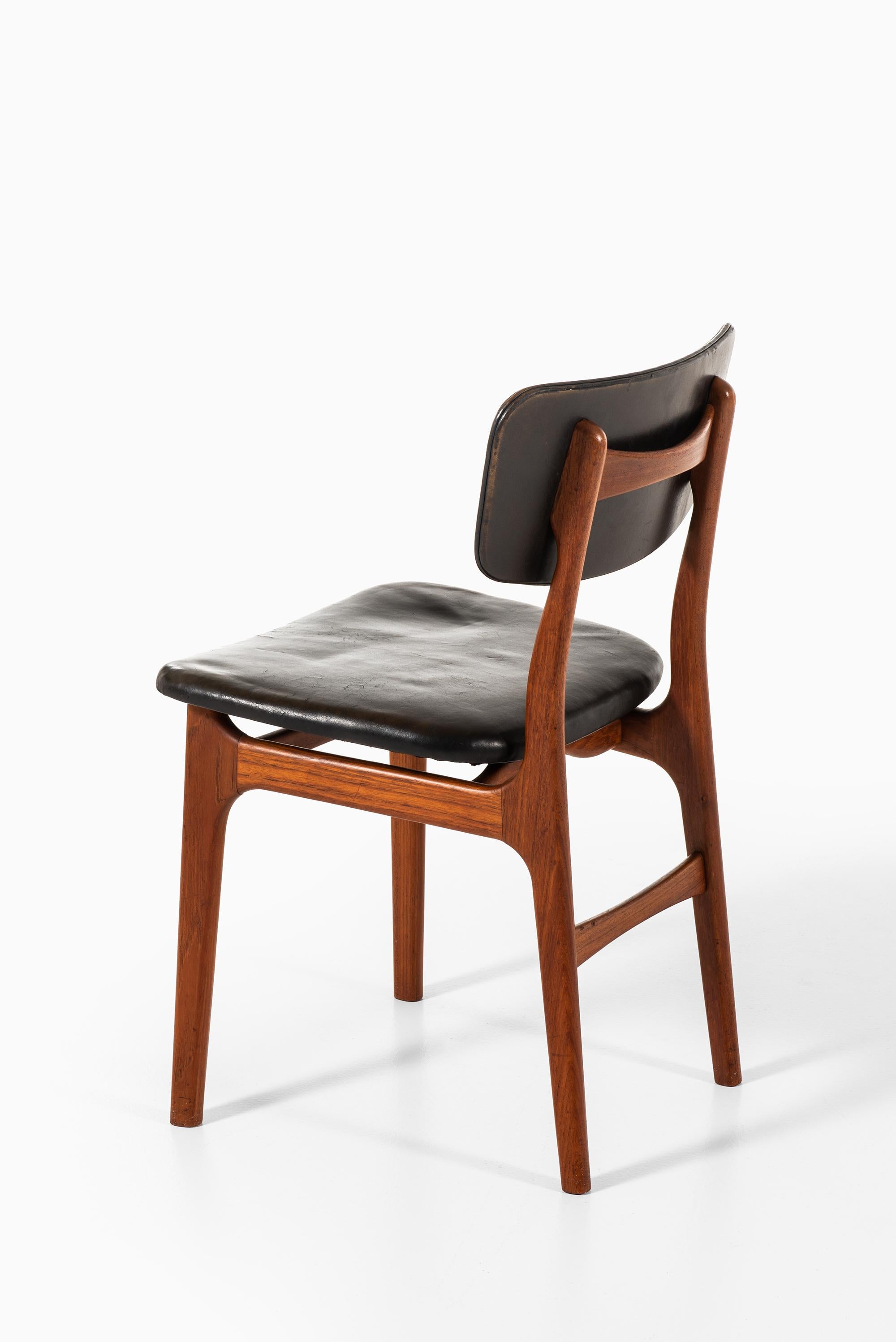 Leather Gustav Bertelsen Dining Chairs Produced by Gustav Bertelsen in Denmark