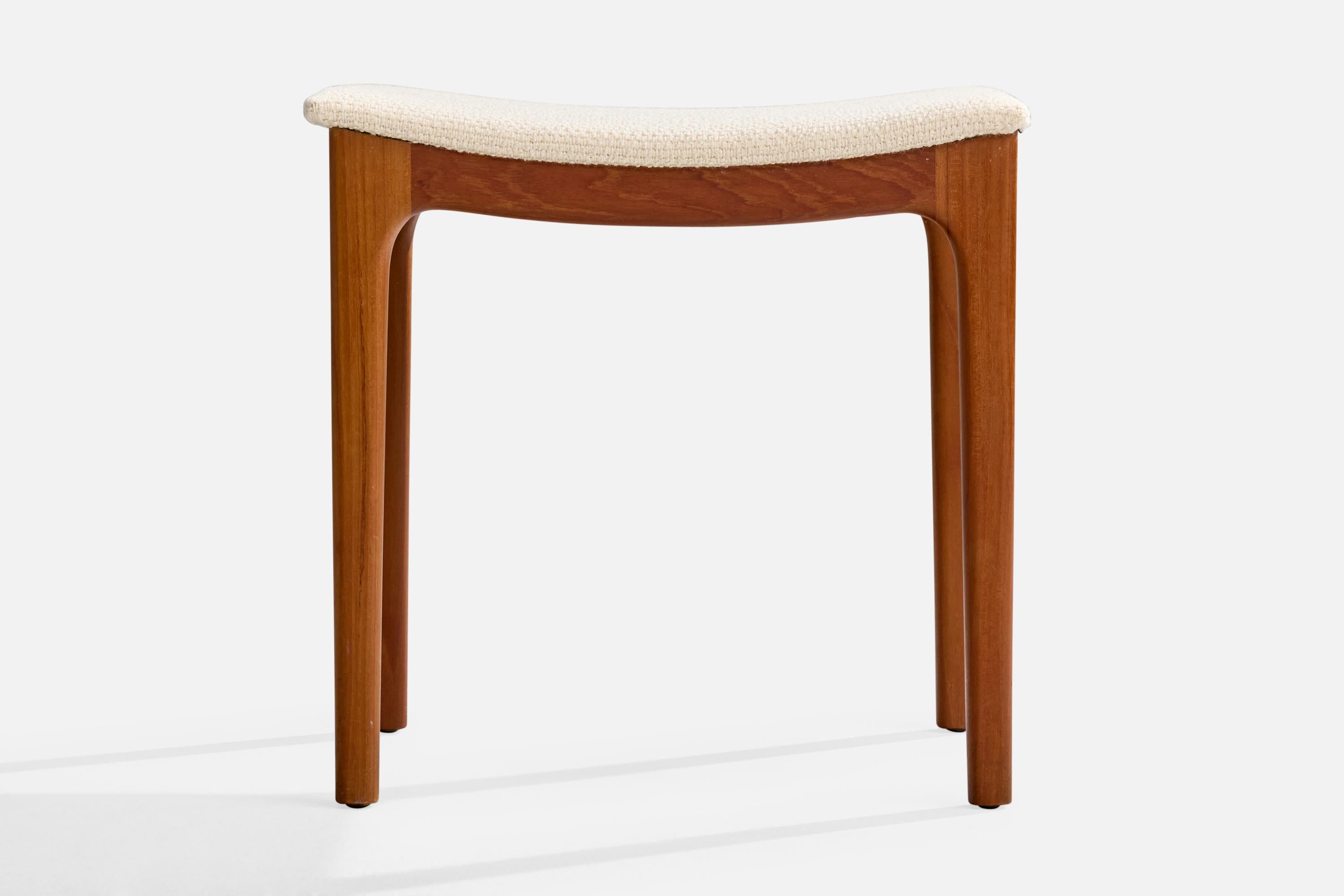 Metà XX secolo Gustav Bertelsen, Sgabelli, Teak, Tessuto, Danimarca, anni '50 in vendita