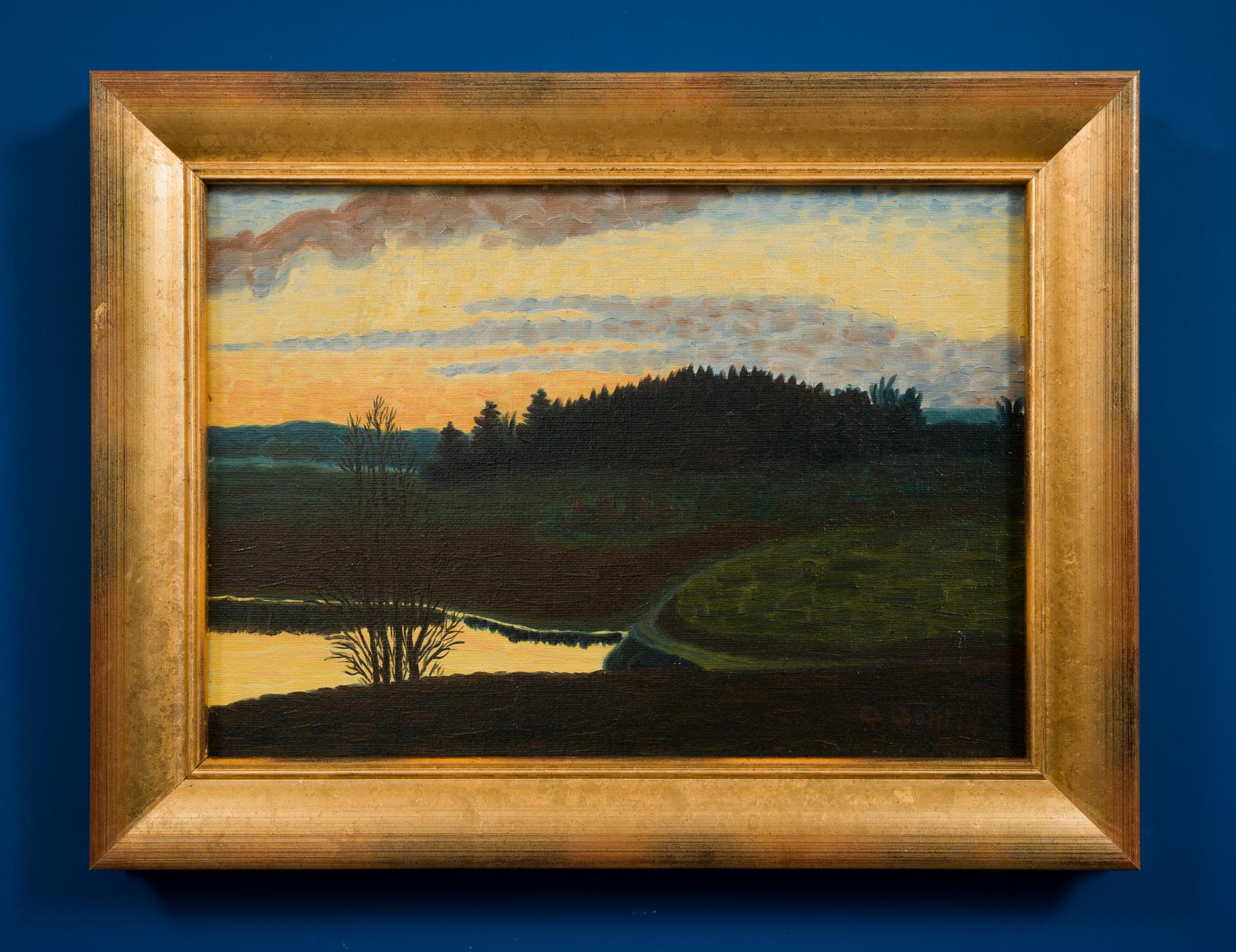 Evening Glow by Swedish Artist Gustav Andreas Gehlin For Sale 1