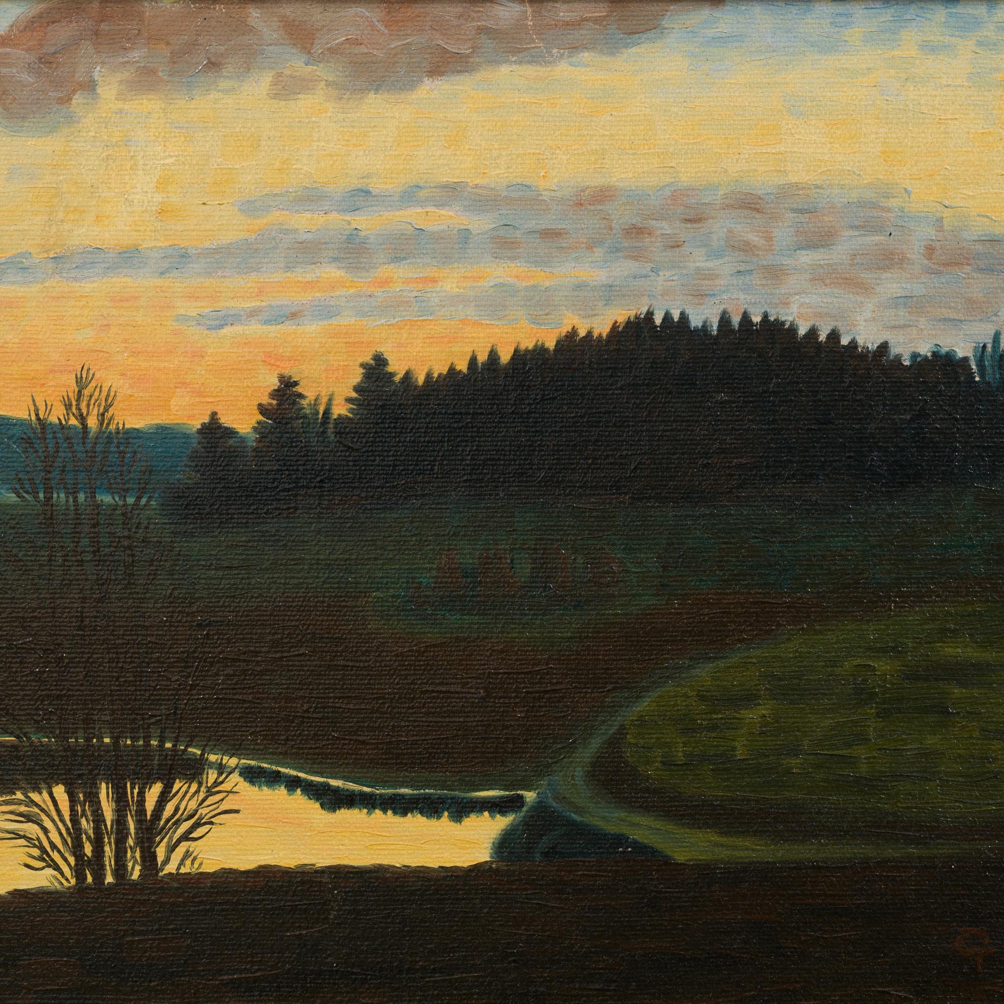Evening Glow by Swedish Artist Gustav Andreas Gehlin For Sale 2