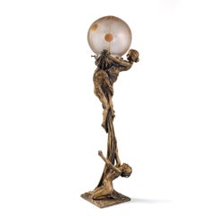 Lampada da tavolo "Die Verlassene" di Gustav Gurschner e Loetz