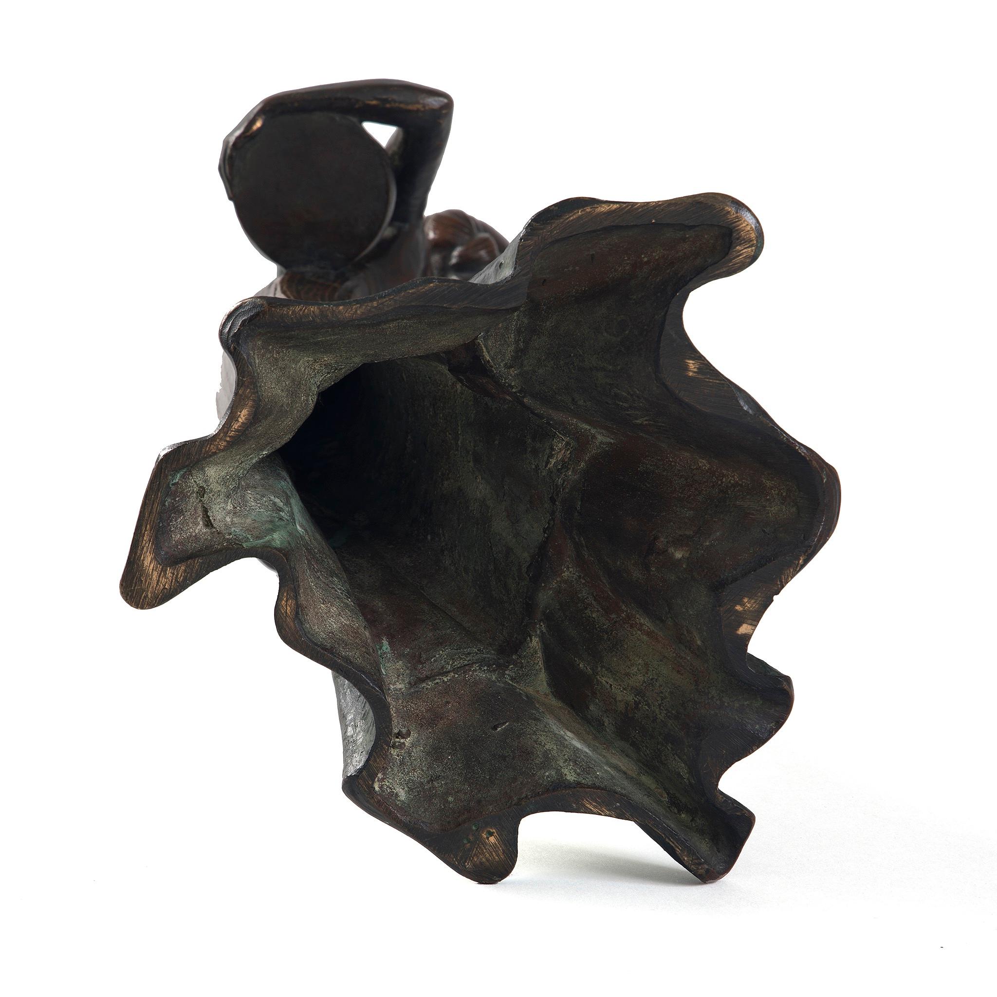 20th Century Gustav Gurschner Bronze Female Figure Candelabrum