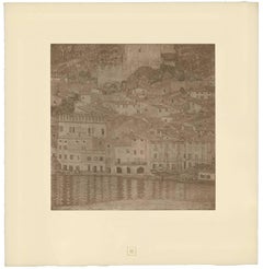 H.O. Miethke Das Werk folio "Malcesine on Lake Garda" collotype print