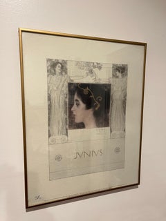 Gustav Klimt JUNIUS Art Nouveau Framed Print, Collection Verge Nouvelles France