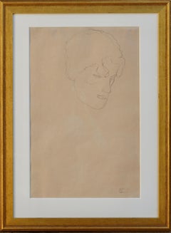 Gustav Klimt-Sketch einer Frau, katalogisiert