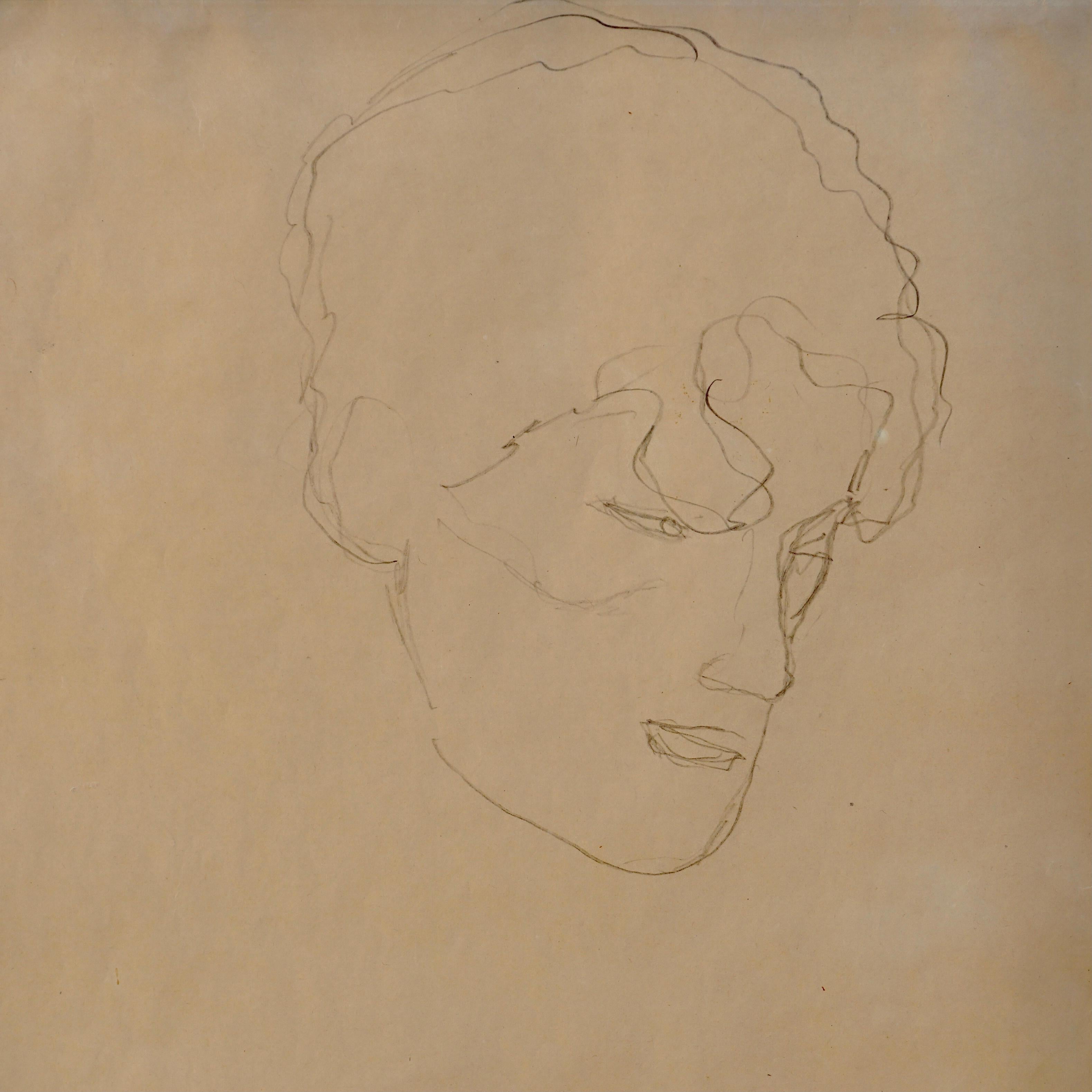 Gustav Klimt Sketch of a Woman Catalogued For Sale 3