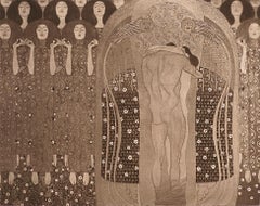 Beethoven Frieze (detail) by Gustav Klimt, Das Werk collotype, 1908-1912