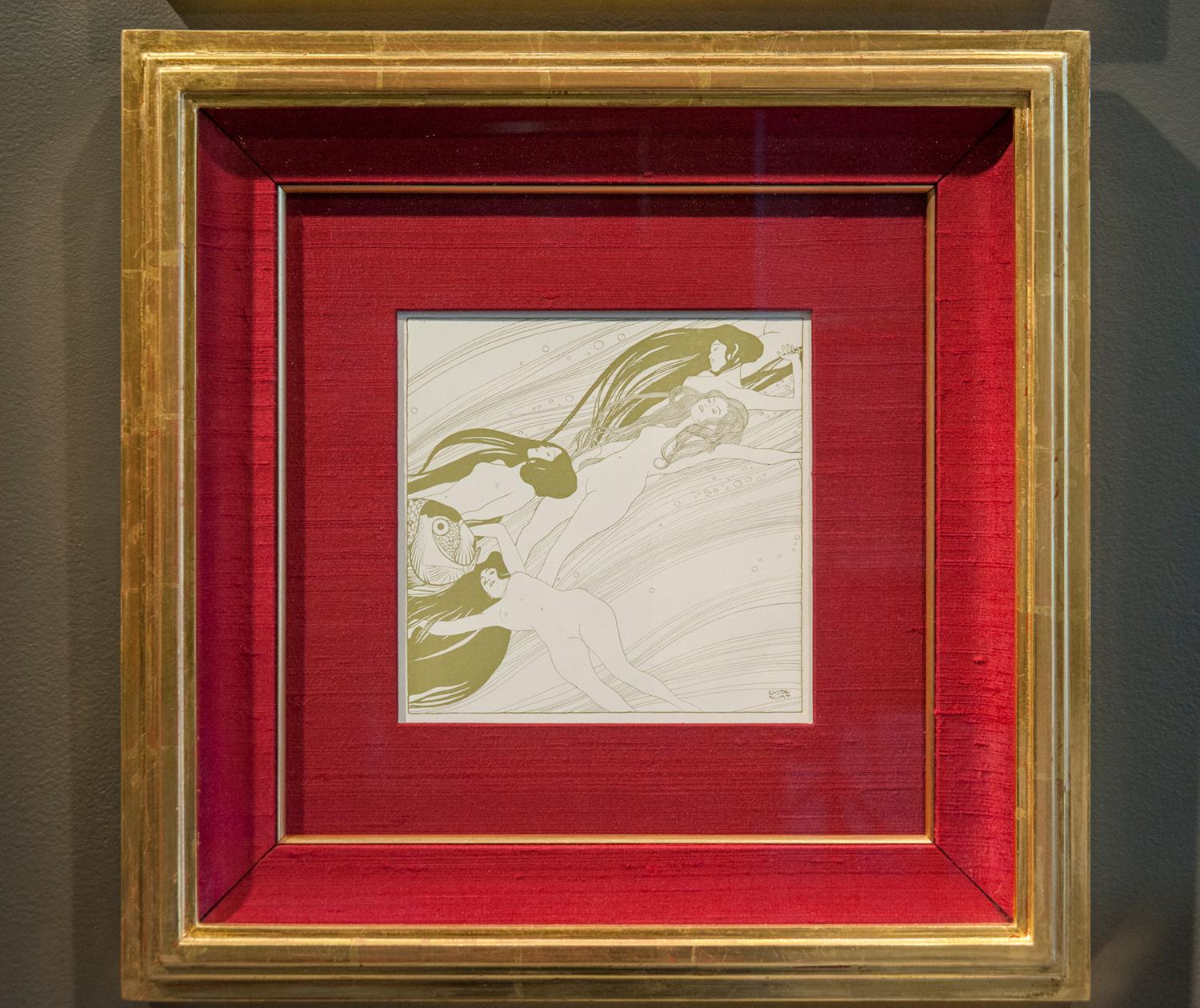 Jugendstil-Lithographie „Fischblut“ von Gustav Klimt für VerSacrum im Angebot 1