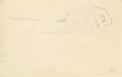 Gustav Klimt "2º Estudio para serpientes de agua" colotipia del folio Funfundzwanzig