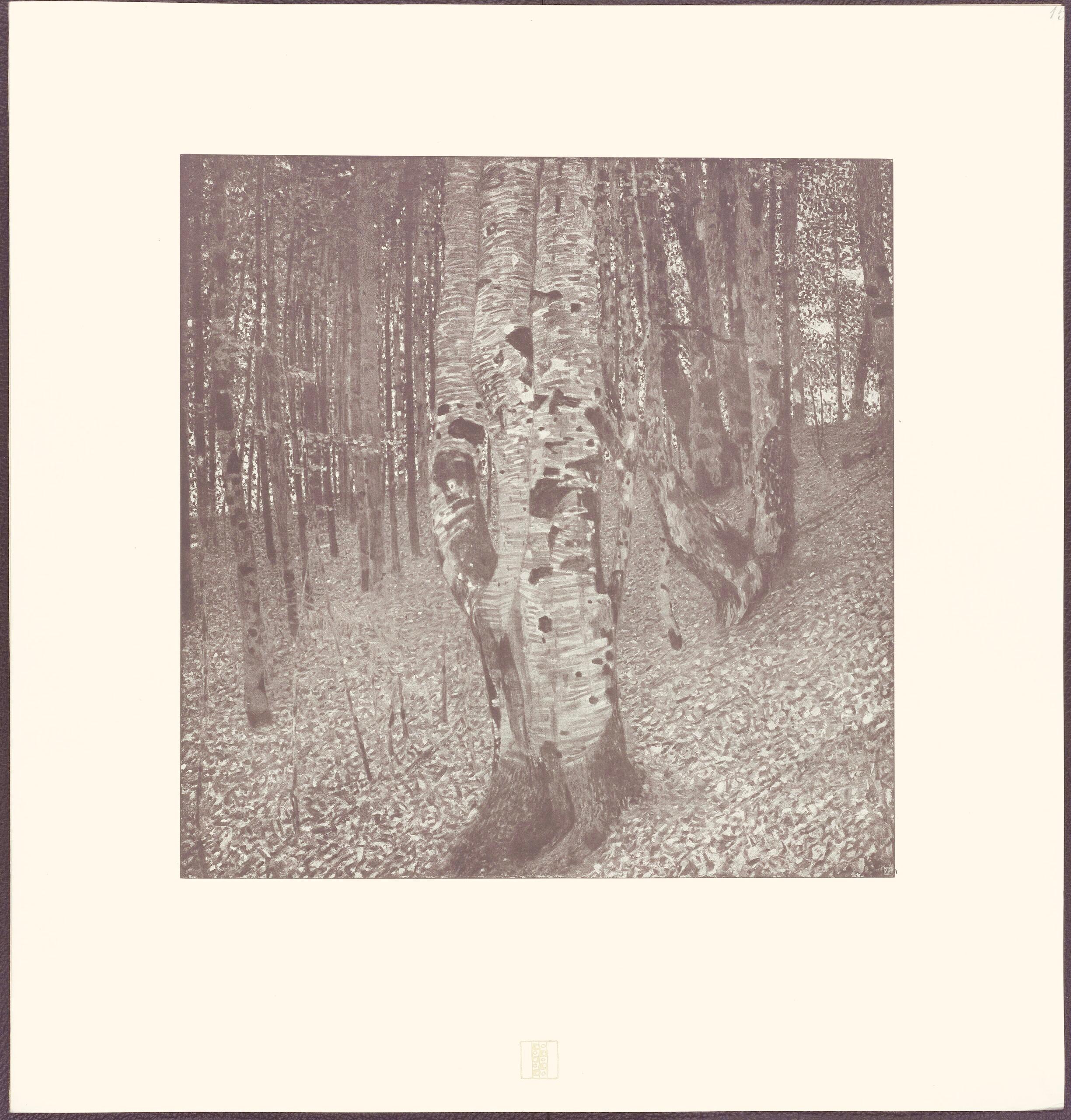 Gustav Klimt, Beech Forest, from The Work of Gustav Klimt, 1918 (after) For Sale 4