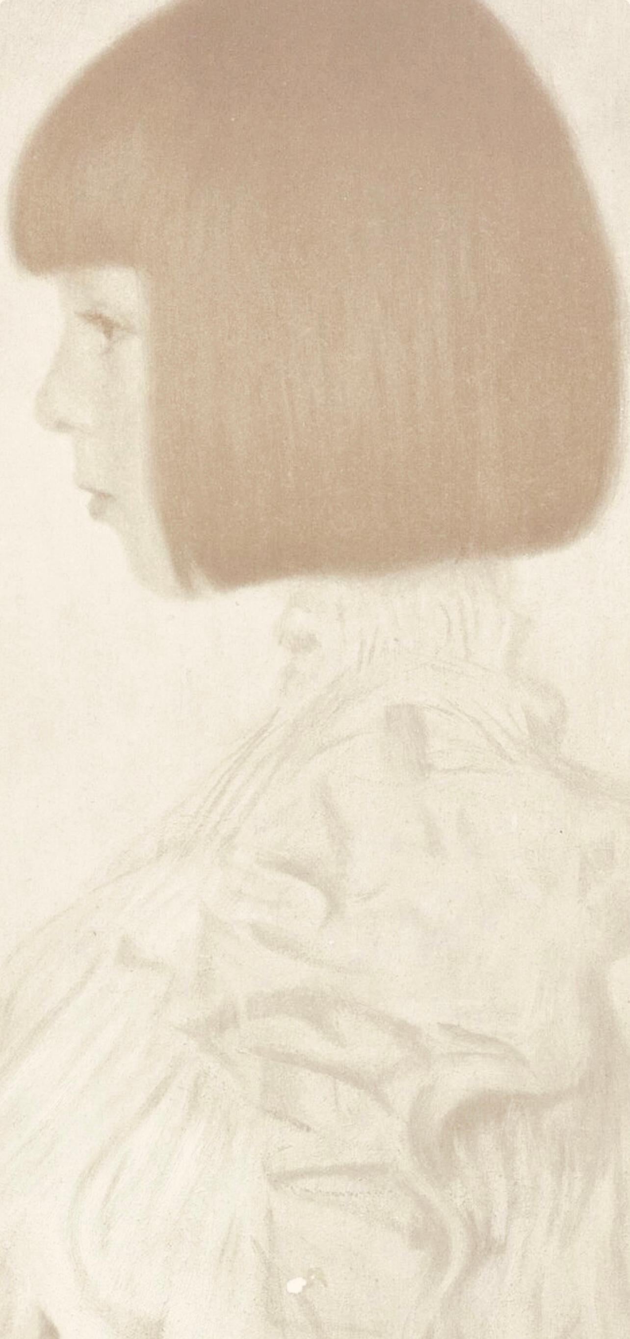 Gustav Klimt, Child Portrait, from The Work of Gustav Klimt, 1918 (after) For Sale 1