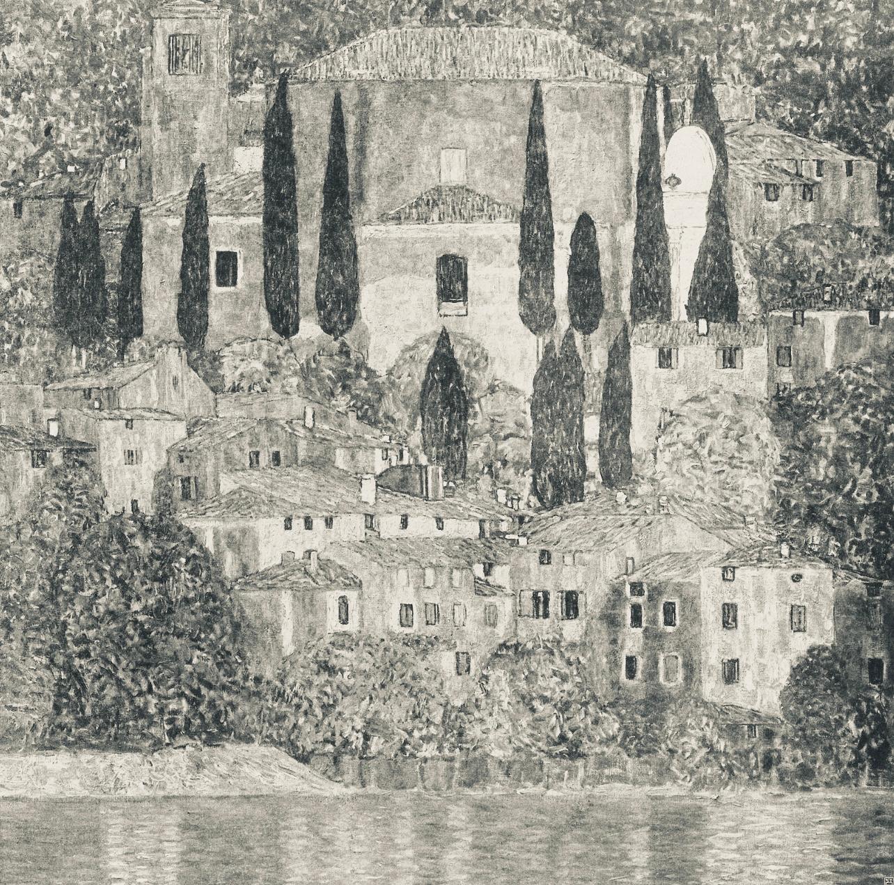 Gustav Klimt, Church in Cassone, from The Work of Gustav Klimt, 1918 (after)