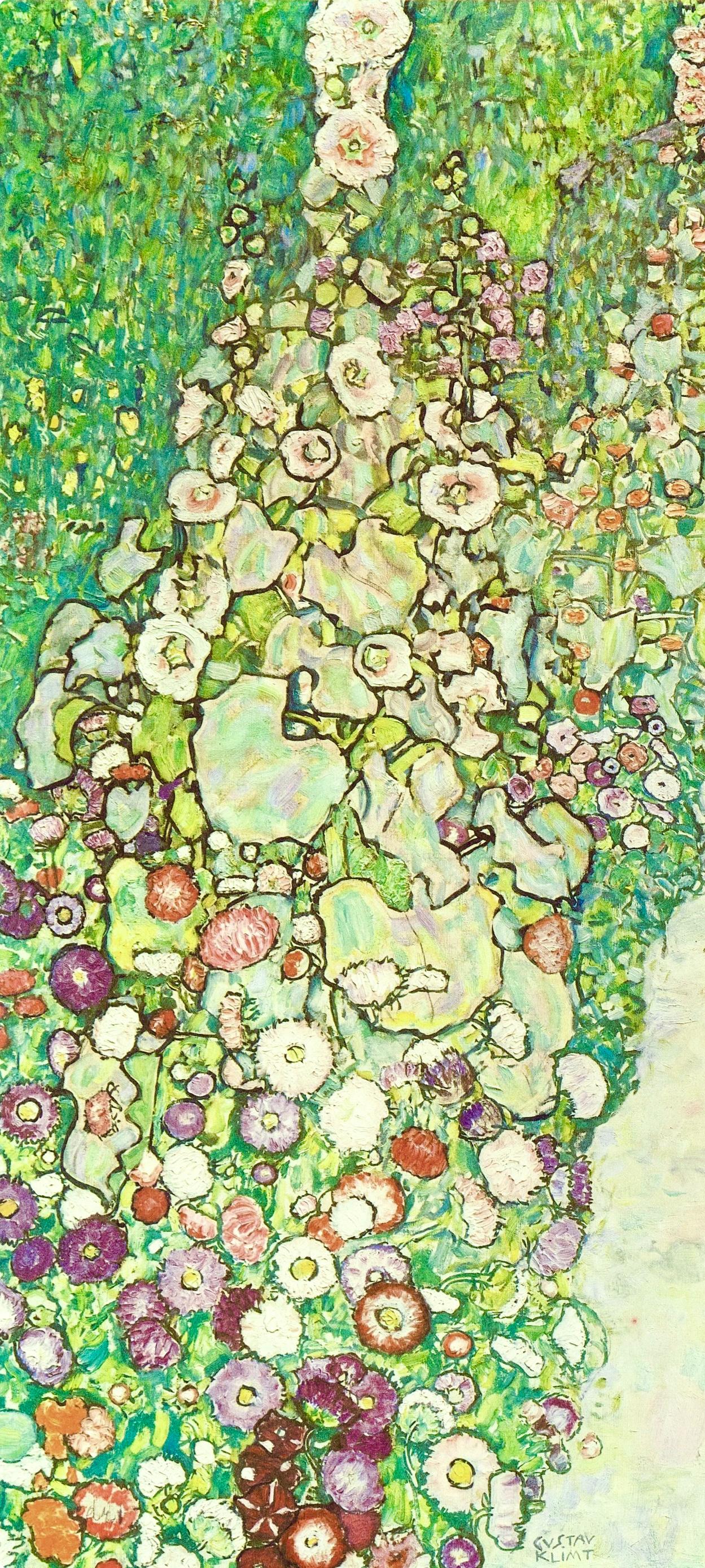 Gustav Klimt, Farm Garden with Chickens, 1931 (after) 2