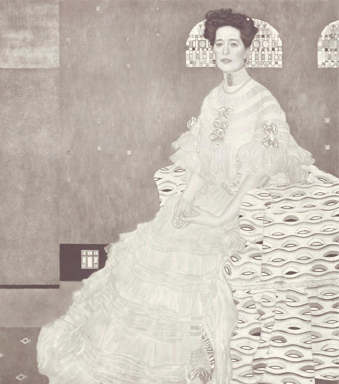Gustav Klimt, Female Portrait, from The Work of Gustav Klimt, 1918 (after)
