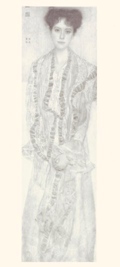 Gustav Klimt, Weibliches Porträt, aus Das Werk von Gustav Klimt, 1918 (after) Gustav Klimt