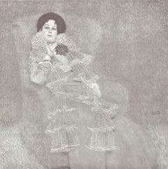 Gustav Klimt, Weibliches Porträt, aus Das Werk von Gustav Klimt, 1918 (after) Gustav Klimt