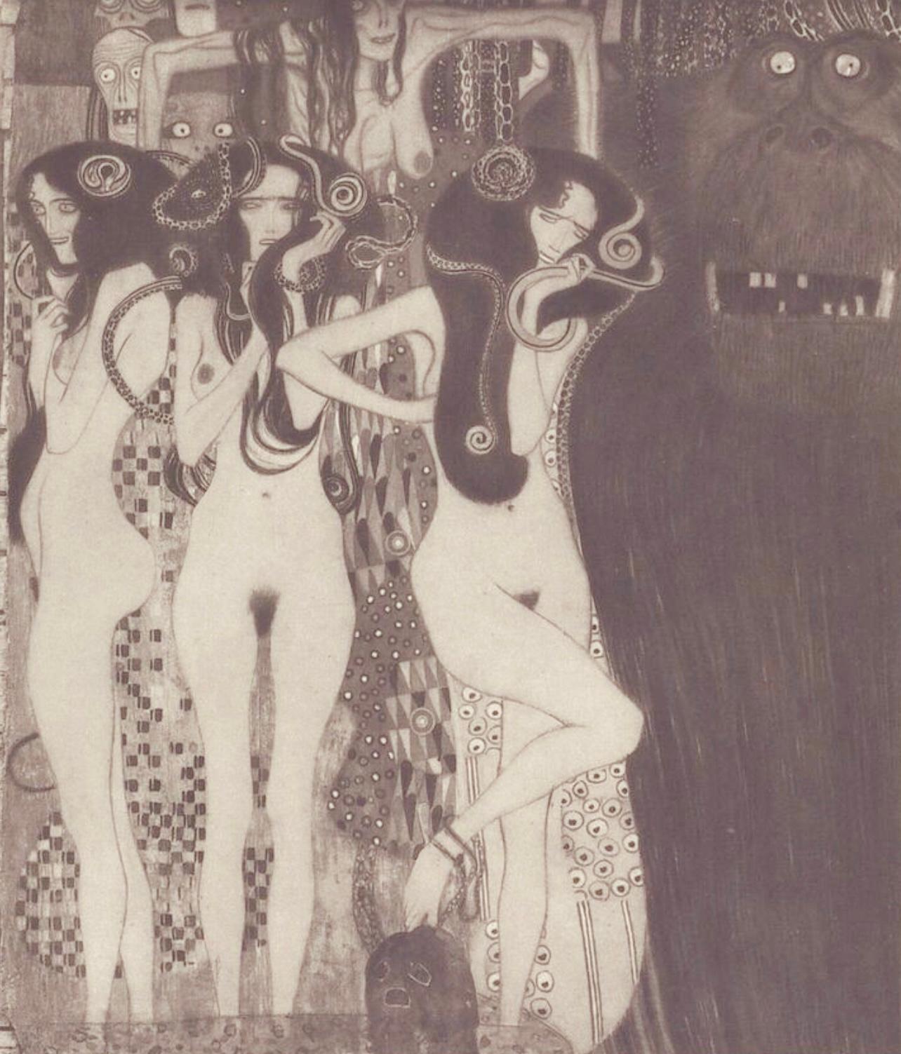Gustav Klimt, Fragments from the Beethoven Frieze, 1918 (after) For Sale 1