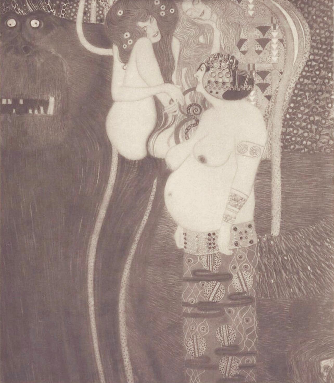 Gustav Klimt, Fragments from the Beethoven Frieze, 1918 (after) For Sale 2