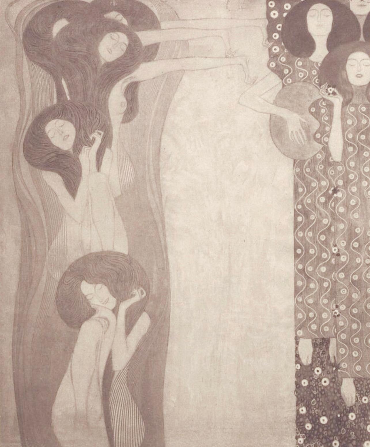Gustav Klimt, Fragments from the Beethoven Frieze, 1918 (after) For Sale 2