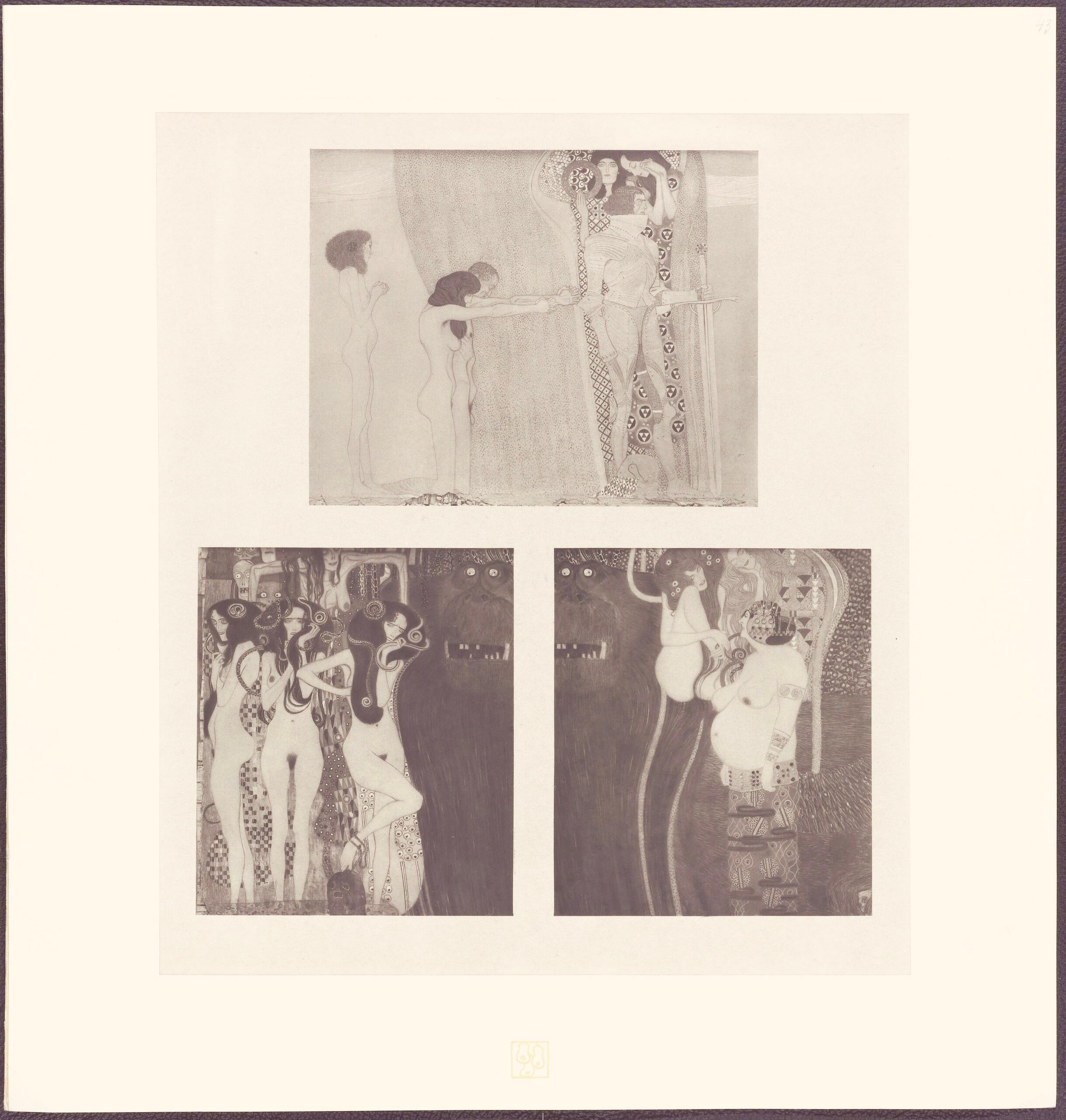 Gustav Klimt, Fragments from the Beethoven Frieze, 1918 (after) For Sale 4
