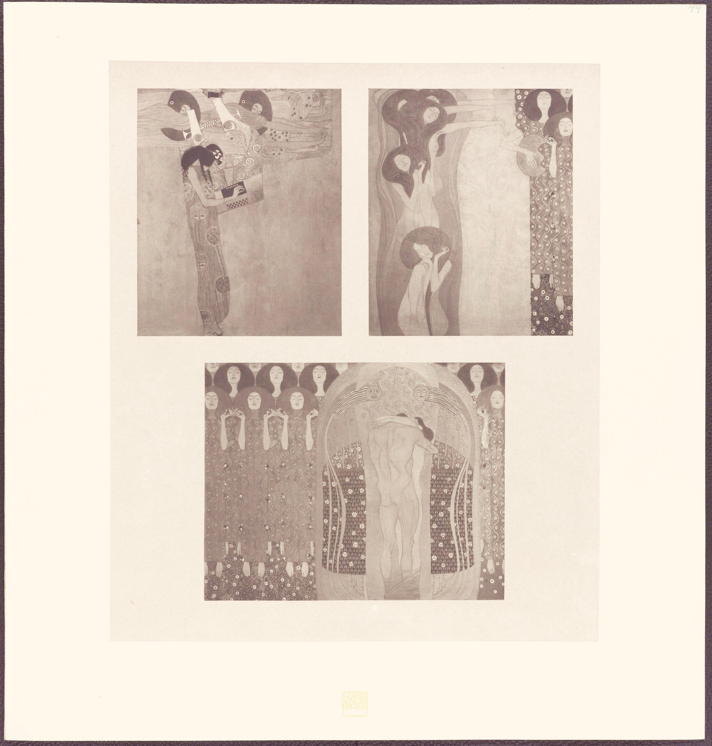 Gustav Klimt, Fragments from the Beethoven Frieze, 1918 (after) For Sale 4