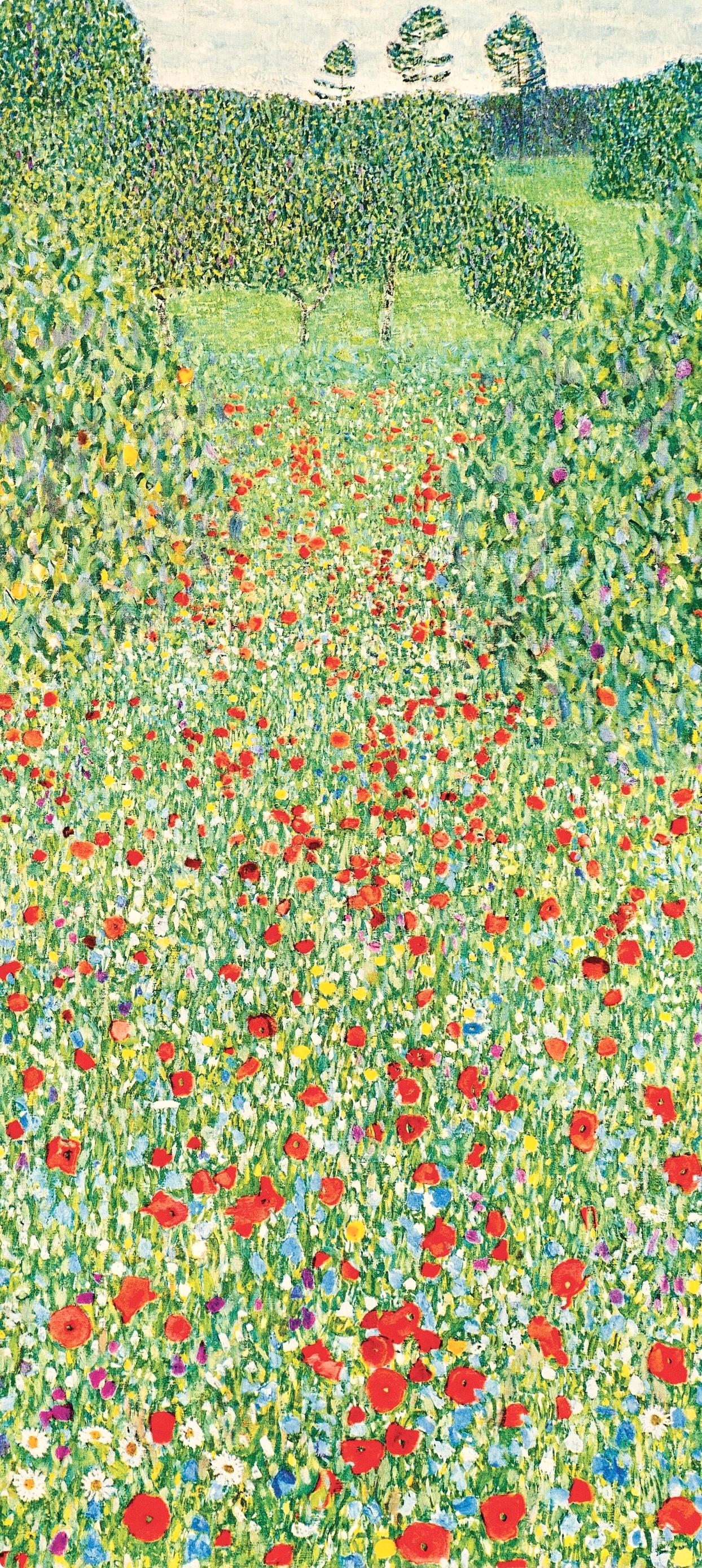 Gustav Klimt, Poppy Meadow, 1931 (after) 2