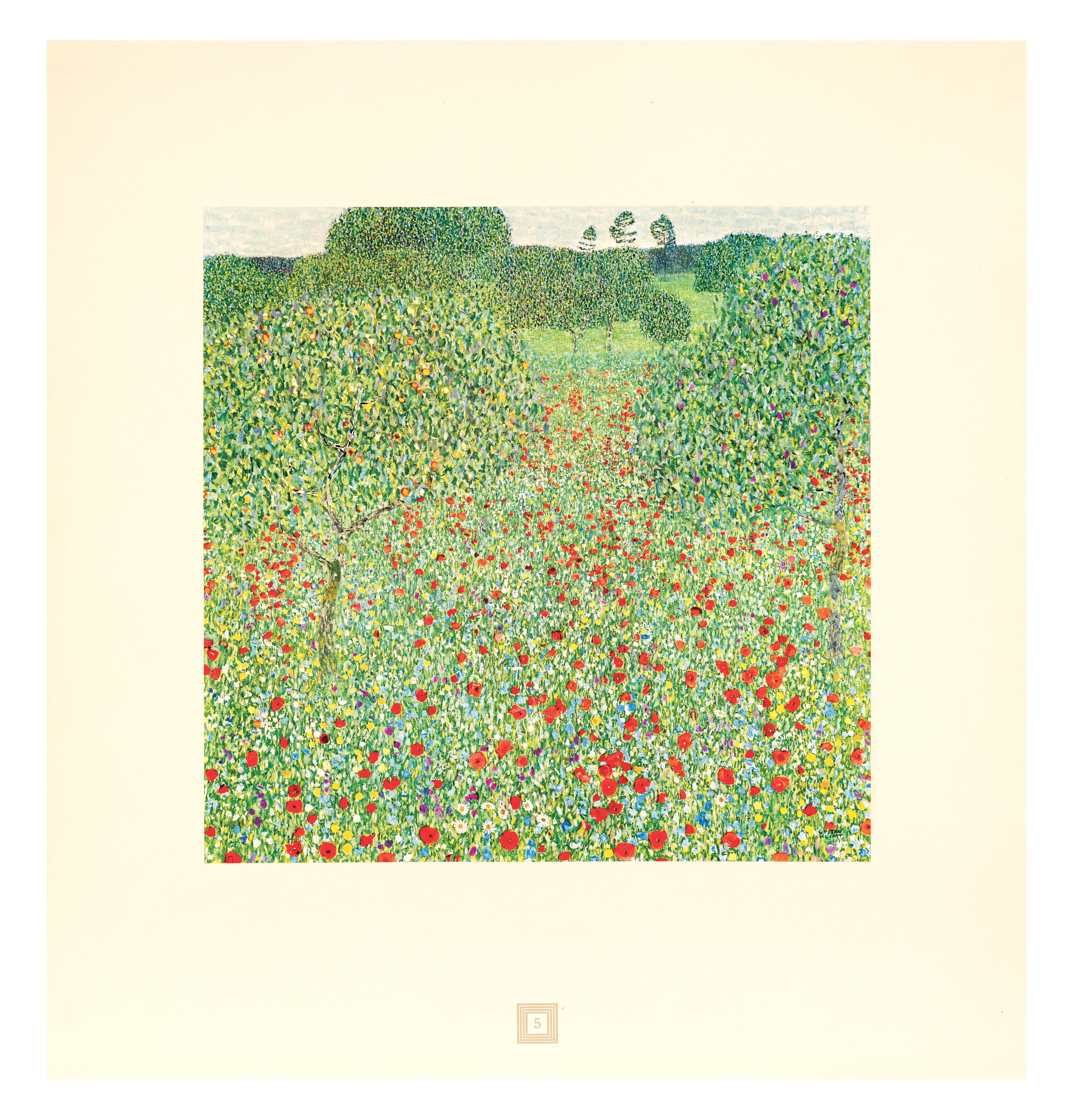 Gustav Klimt, Poppy Meadow, 1931 (after) 4