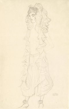 Gustav Klimt "Muchacha de pie con tocado de encaje" colotipia - Funfundzwanzig folio