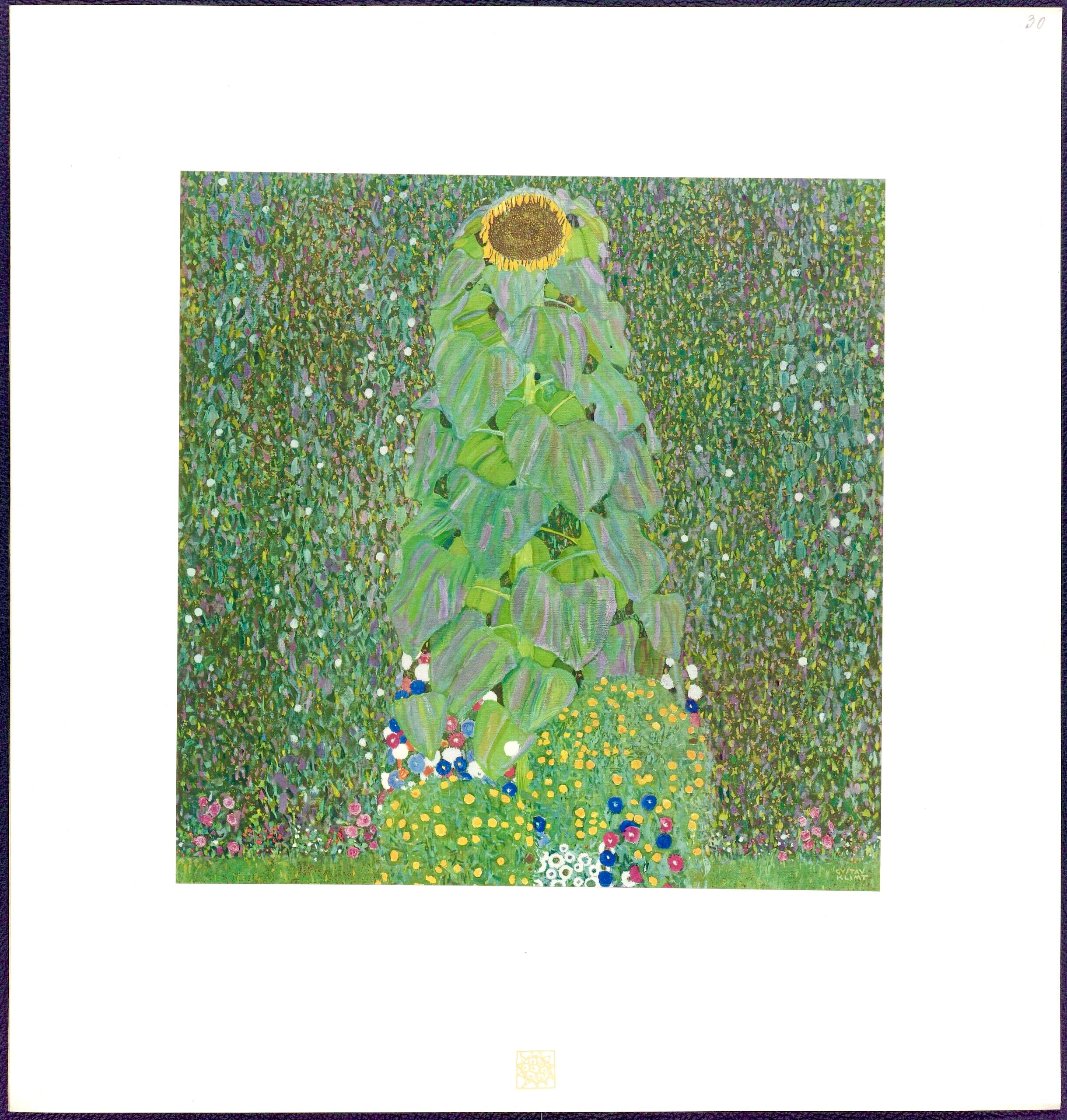 Gustav Klimt, Sunflower, from The Work of Gustav Klimt, 1918 (after) 4