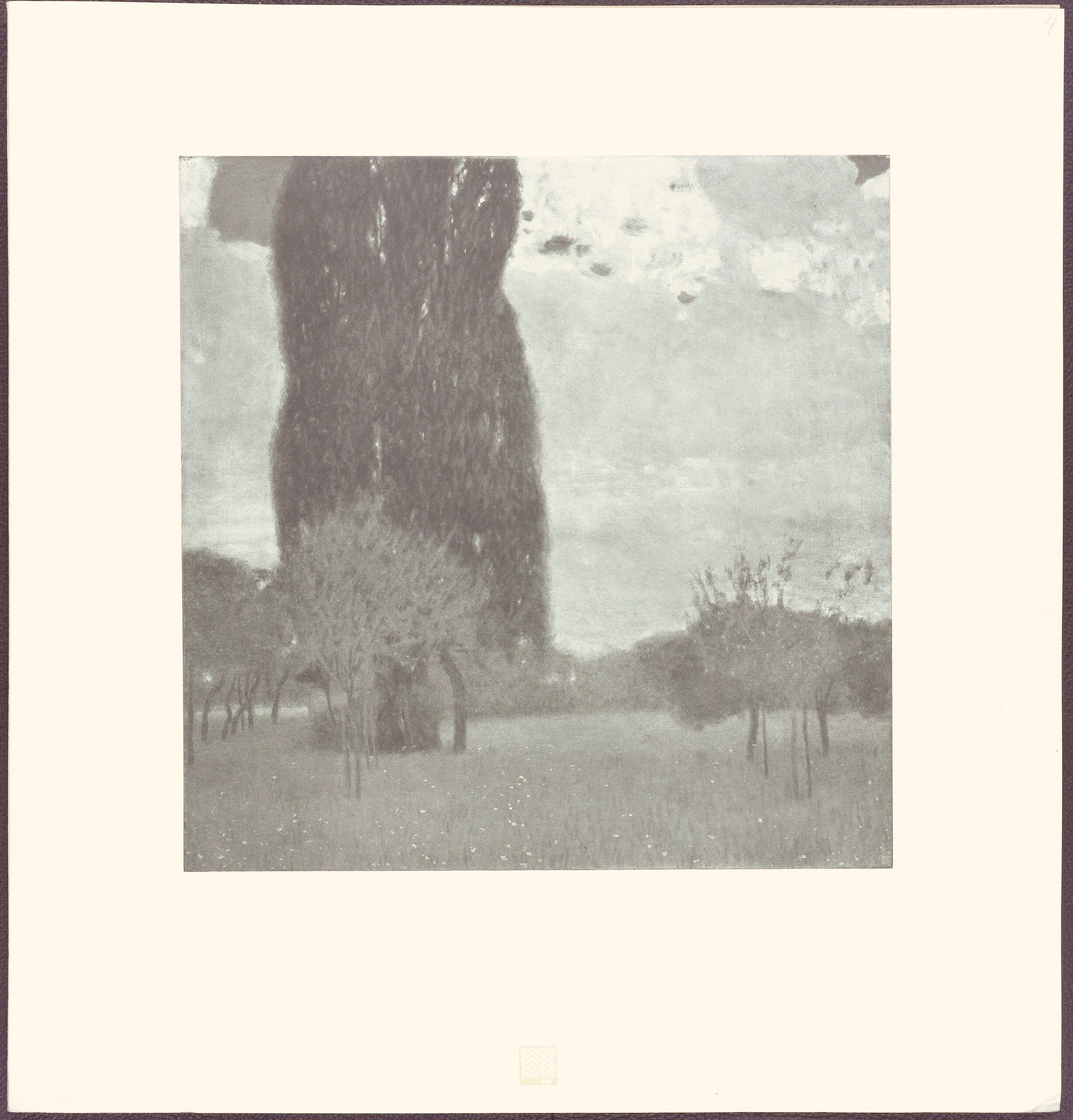 Gustav Klimt, The Tall Poplar, from The Work of Gustav Klimt, 1918 (after) For Sale 4