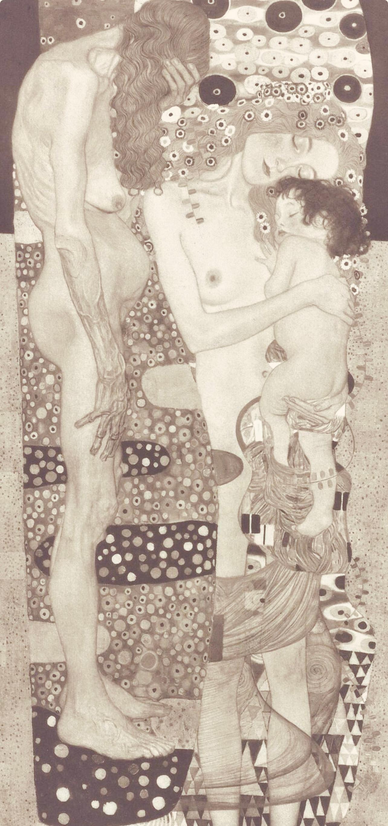 Gustav Klimt, The Three Ages, from The Work of Gustav Klimt, 1918 (after) For Sale 1