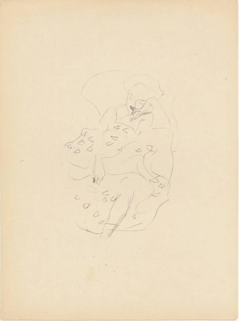 Handzeichnungen (Sketch) No. 20 after Gustav Klimt, 1922 Lithograph - Print by (after) Gustav Klimt