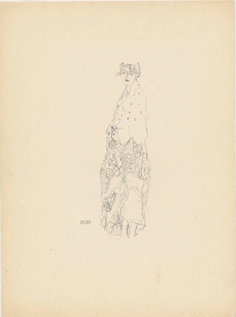 Handzeichnungen (Sketch) No. 3 after Gustav Klimt, 1922 Lithograph - Print by (after) Gustav Klimt