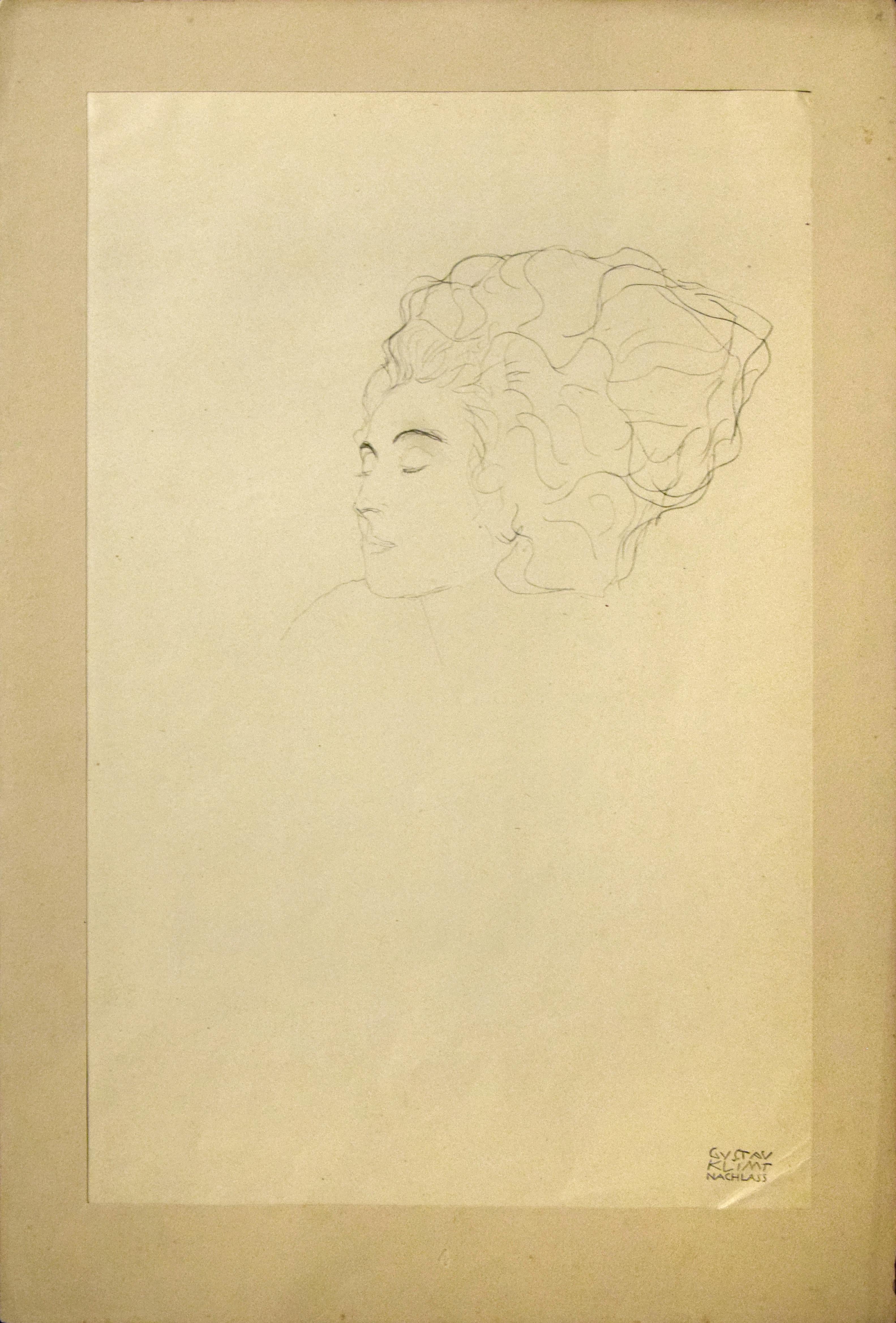 Head Study - Print by (after) Gustav Klimt